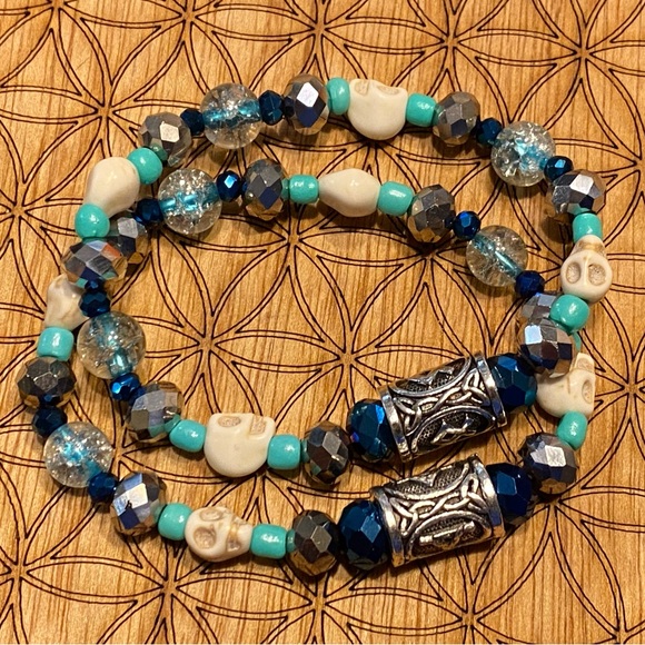 Handmade Sacred Geometry Matching Bracelet Set - Picture 3 of 6